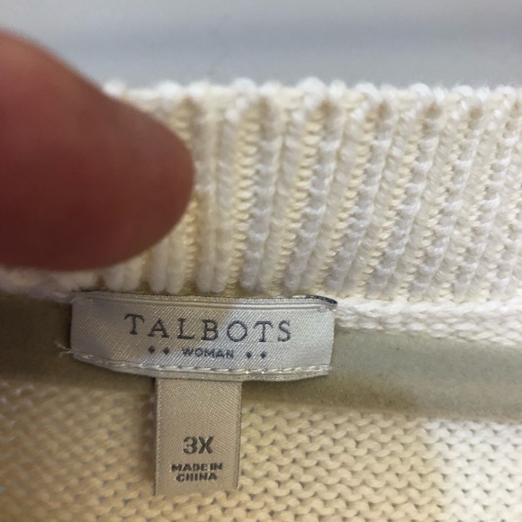 Talbots Womens Cream Sweater - Picture 4 of 5